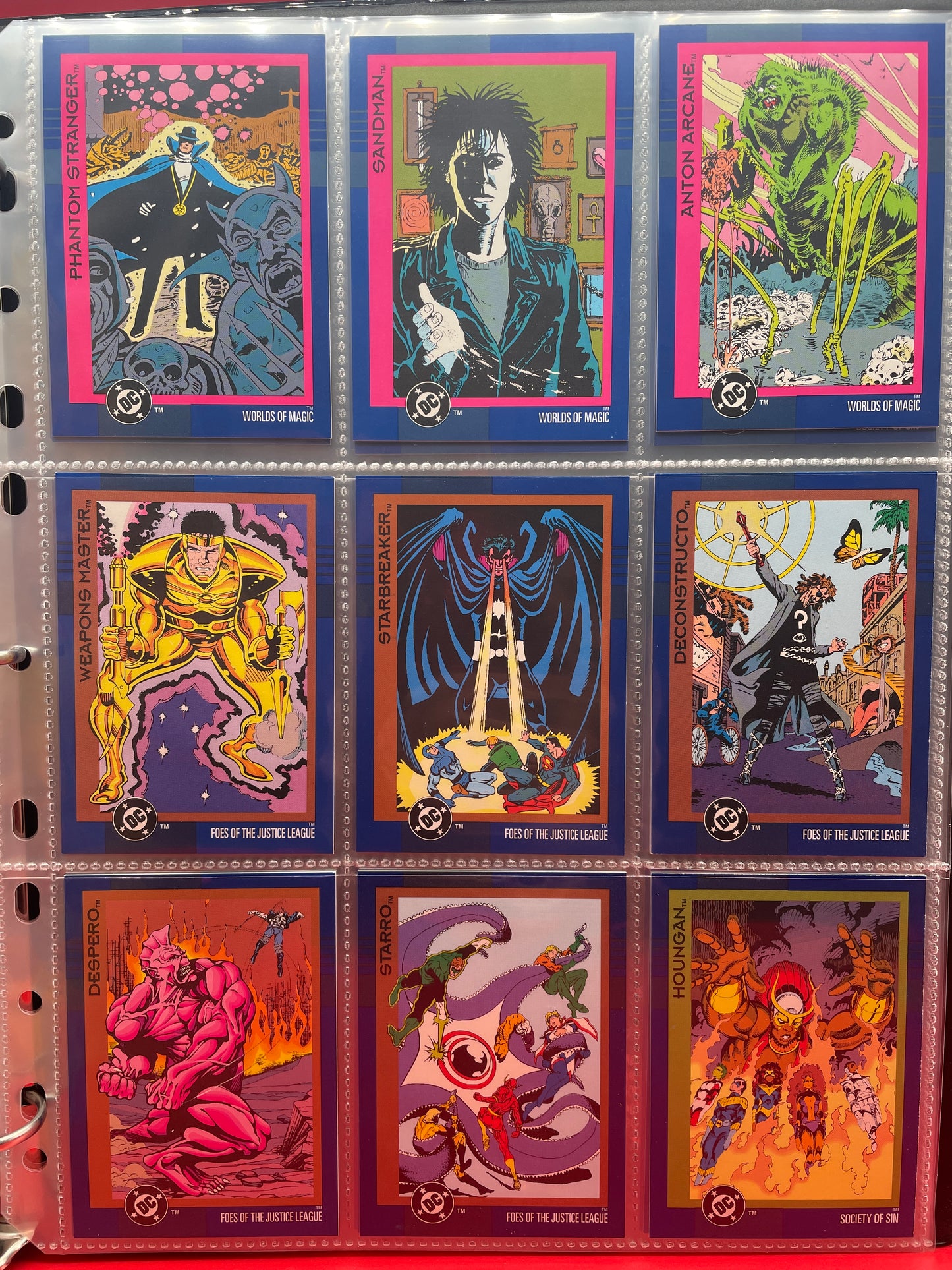 1993 Skybox D.C. “Cosmic Teams” trading cards. Complete Base Set.
