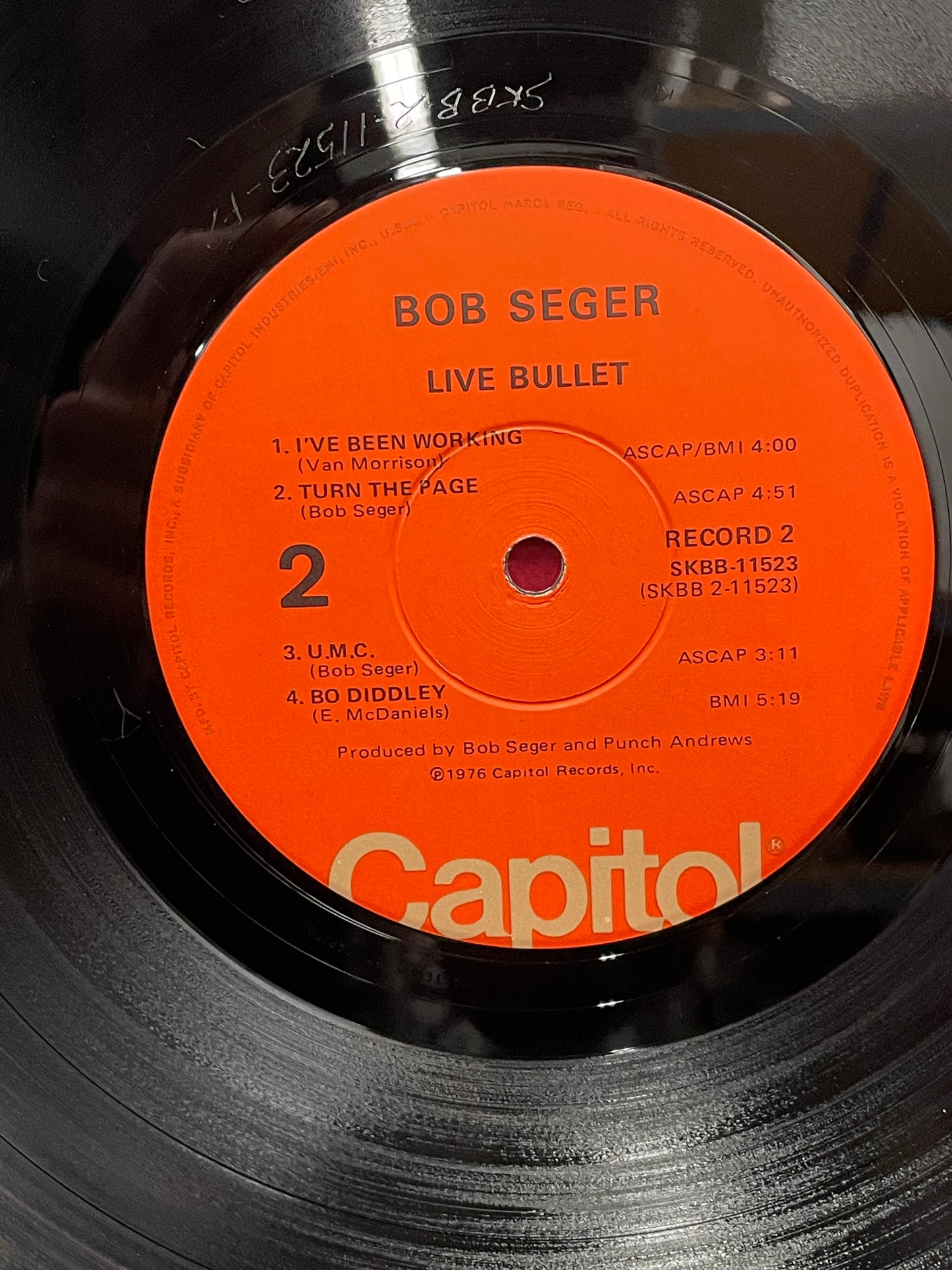 Bob Seger & The Silver Bullet Band: Live Bullet Double Vinyl LP