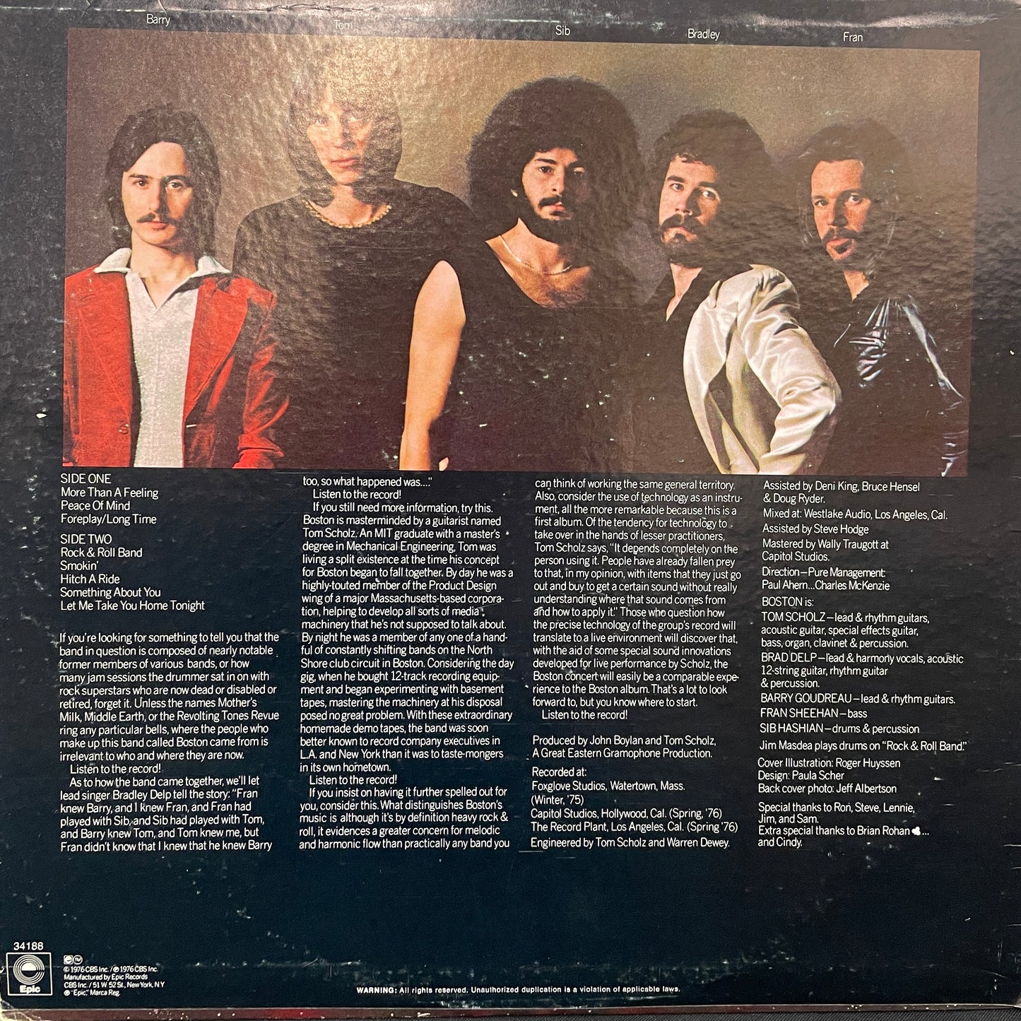 Boston: Epic Vinyl LP