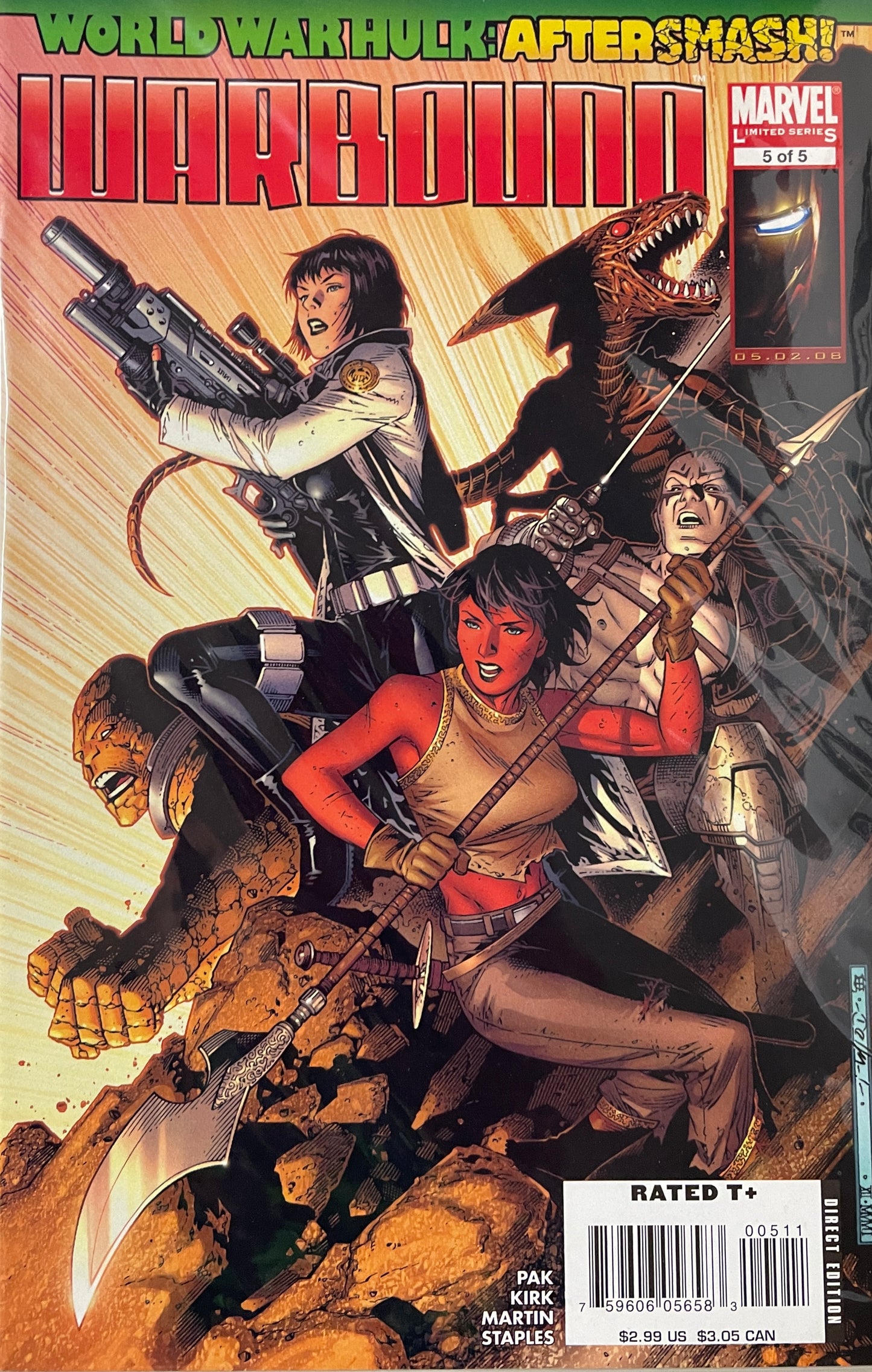 Warbound issues #1-5 complete mini series (World War Hulk: Aftersmash) (Direct Edition)