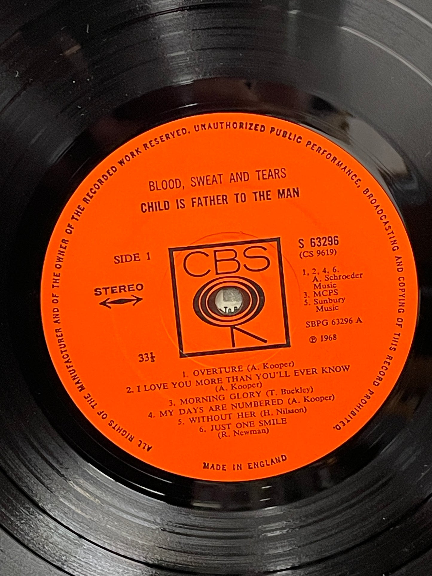 Blood, Sweat, and Tears: Child is Father to the Man Vinyl LP