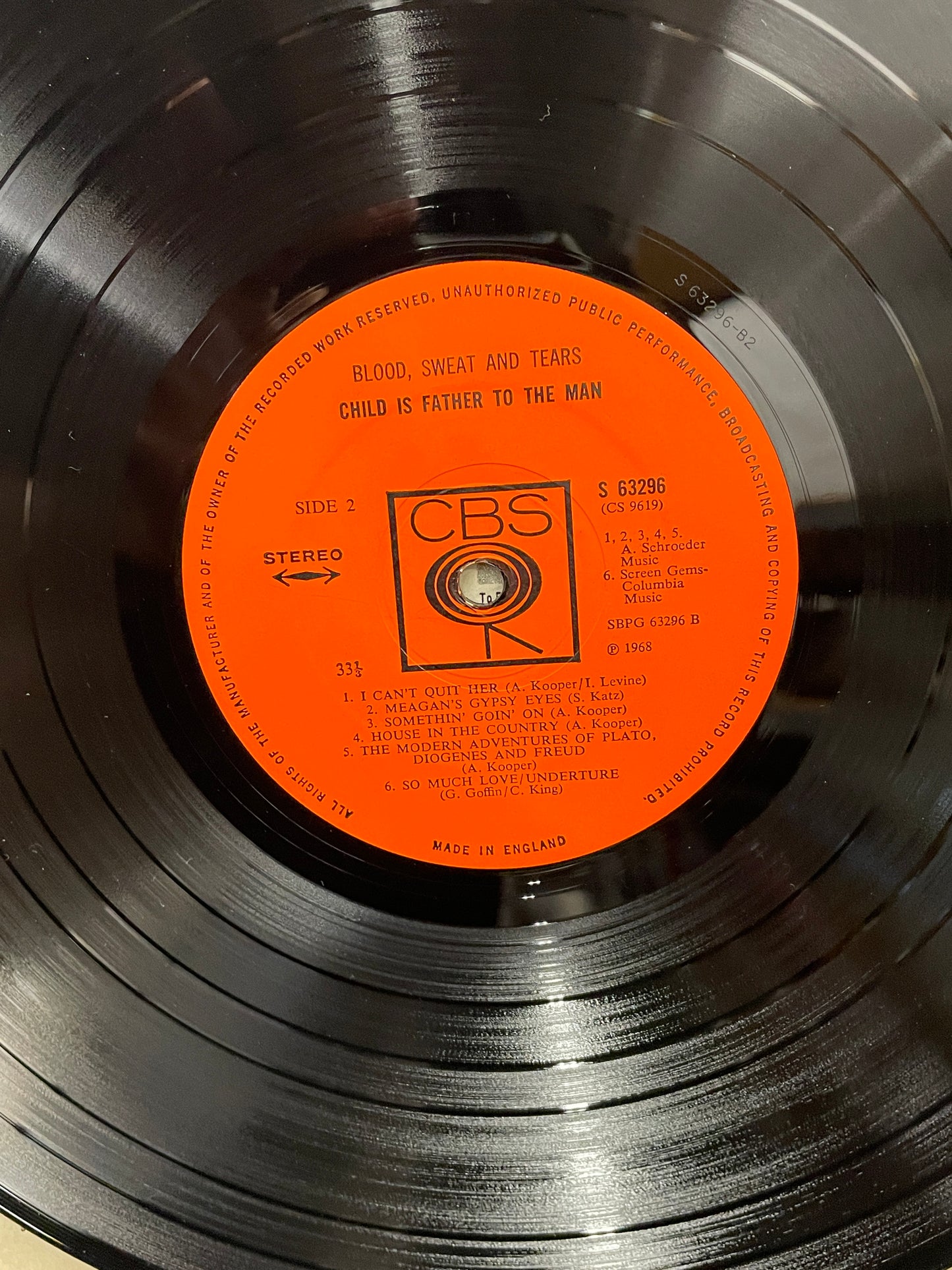 Blood, Sweat, and Tears: Child is Father to the Man Vinyl LP