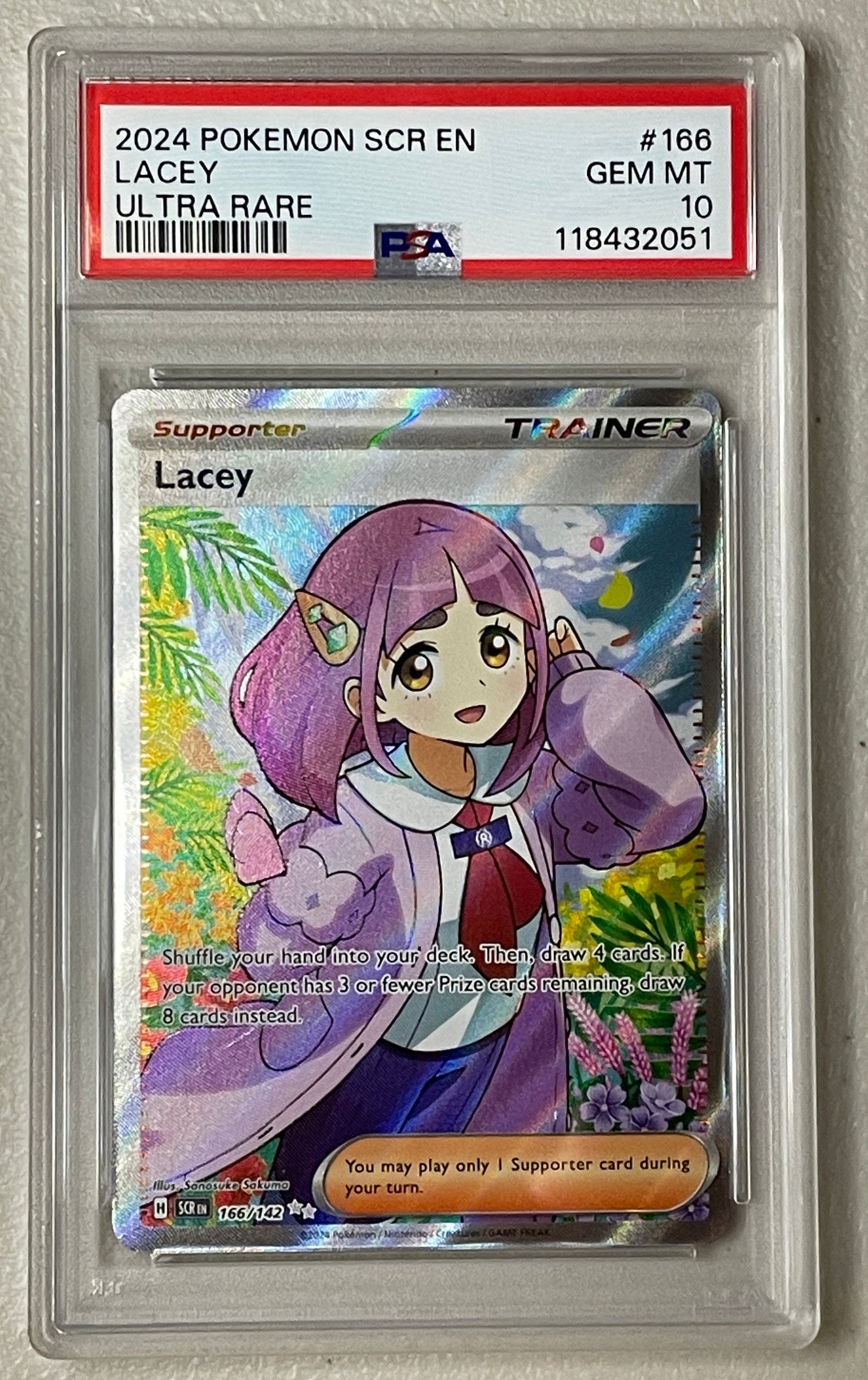 Pokemon Stellar Crown - English “Lucy” Trainer card PSA 10