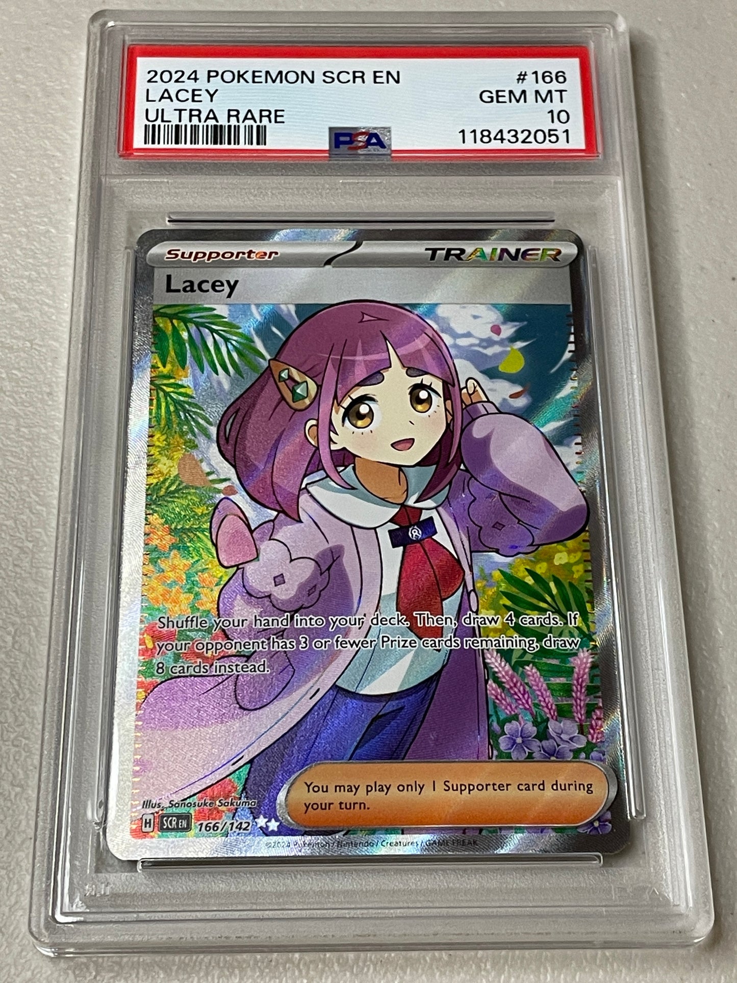 Pokemon Stellar Crown - English “Lucy” Trainer card PSA 10