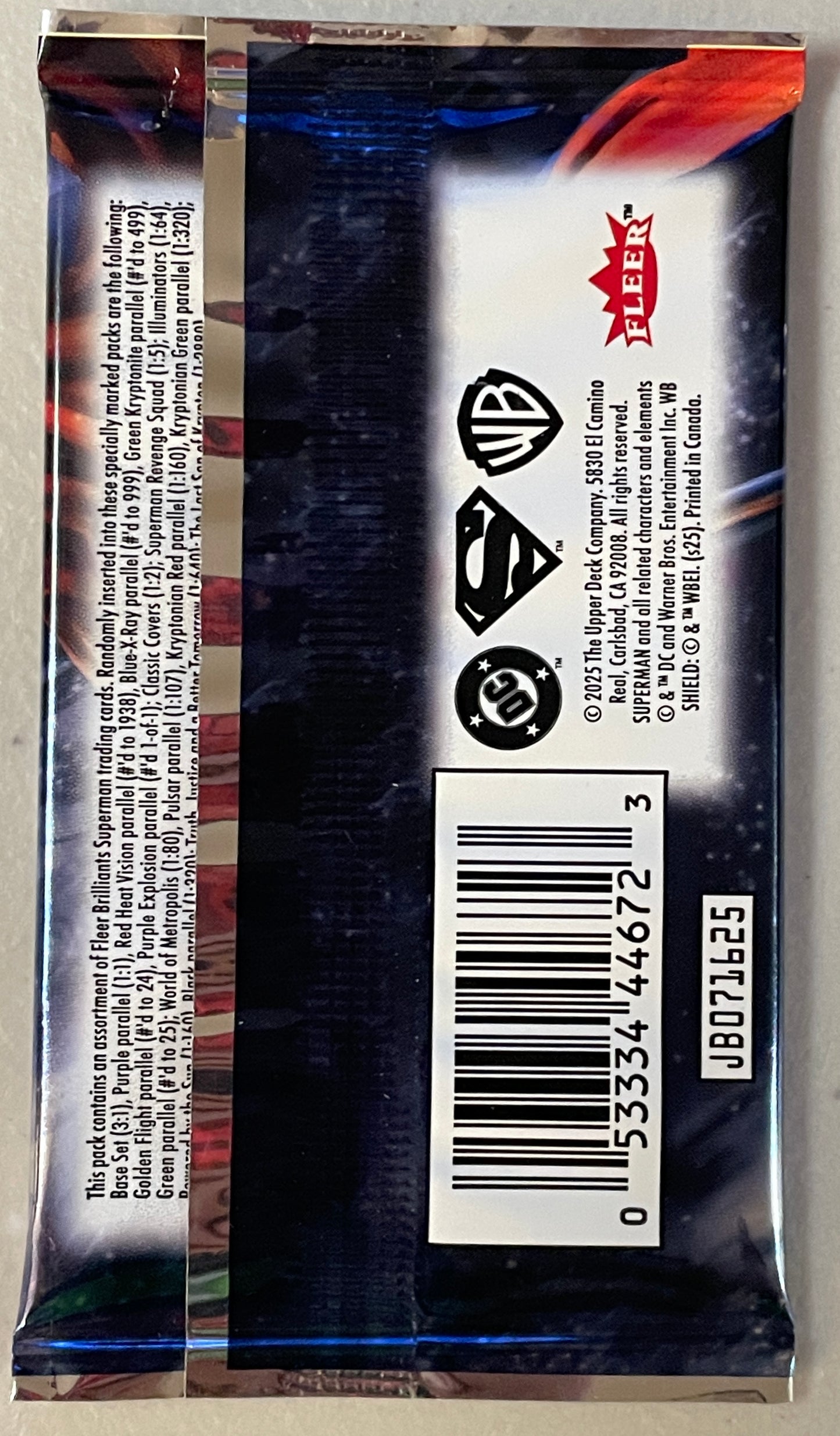 DC “Brilliants” trading card packs by Fleer (5 card pack)
