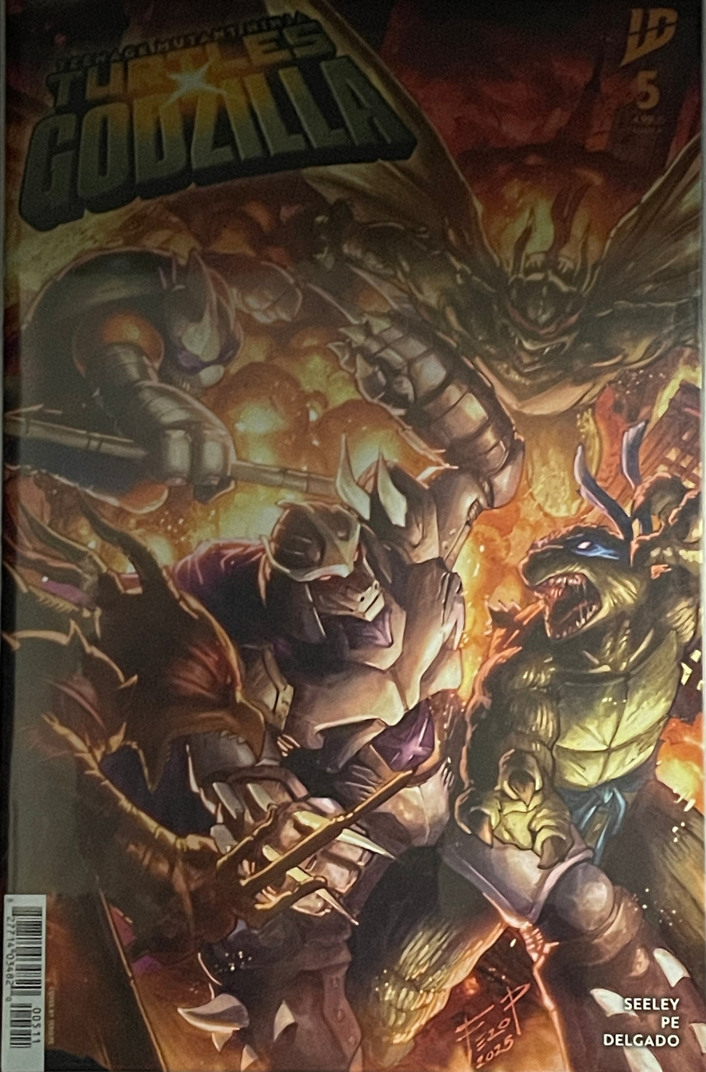 Teenage Mutant Ninja Turtles x Godzilla complete set issues #1-5