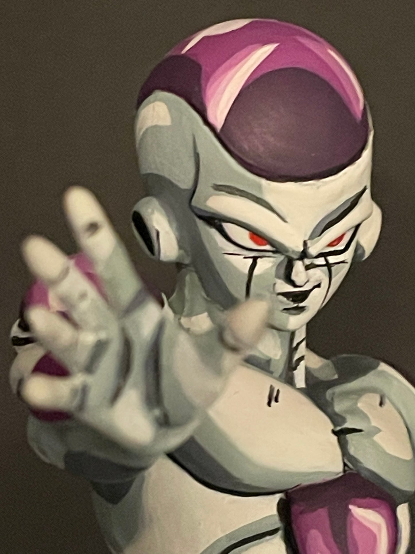 DragonBallZ Frieza PVC Figure. Hand painted by MrAnimeWorks1. Cel Shaded style. Signed by Frieza Voice actress Linda Young