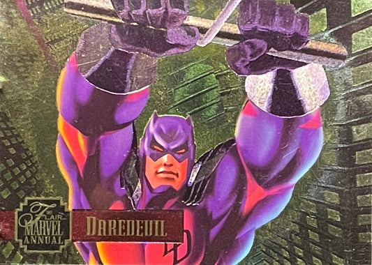 1995 Flair Marvel Annual Trading Card: Daredevil Power Blast #6 of 24