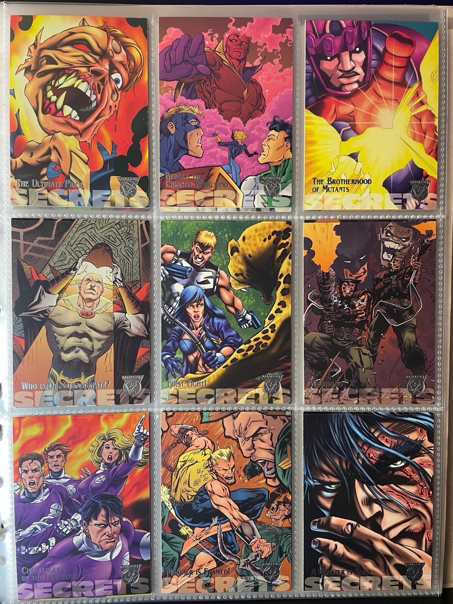 1996 Fleer\Skybox Marvel/DC Amalgam Trading card complete base set