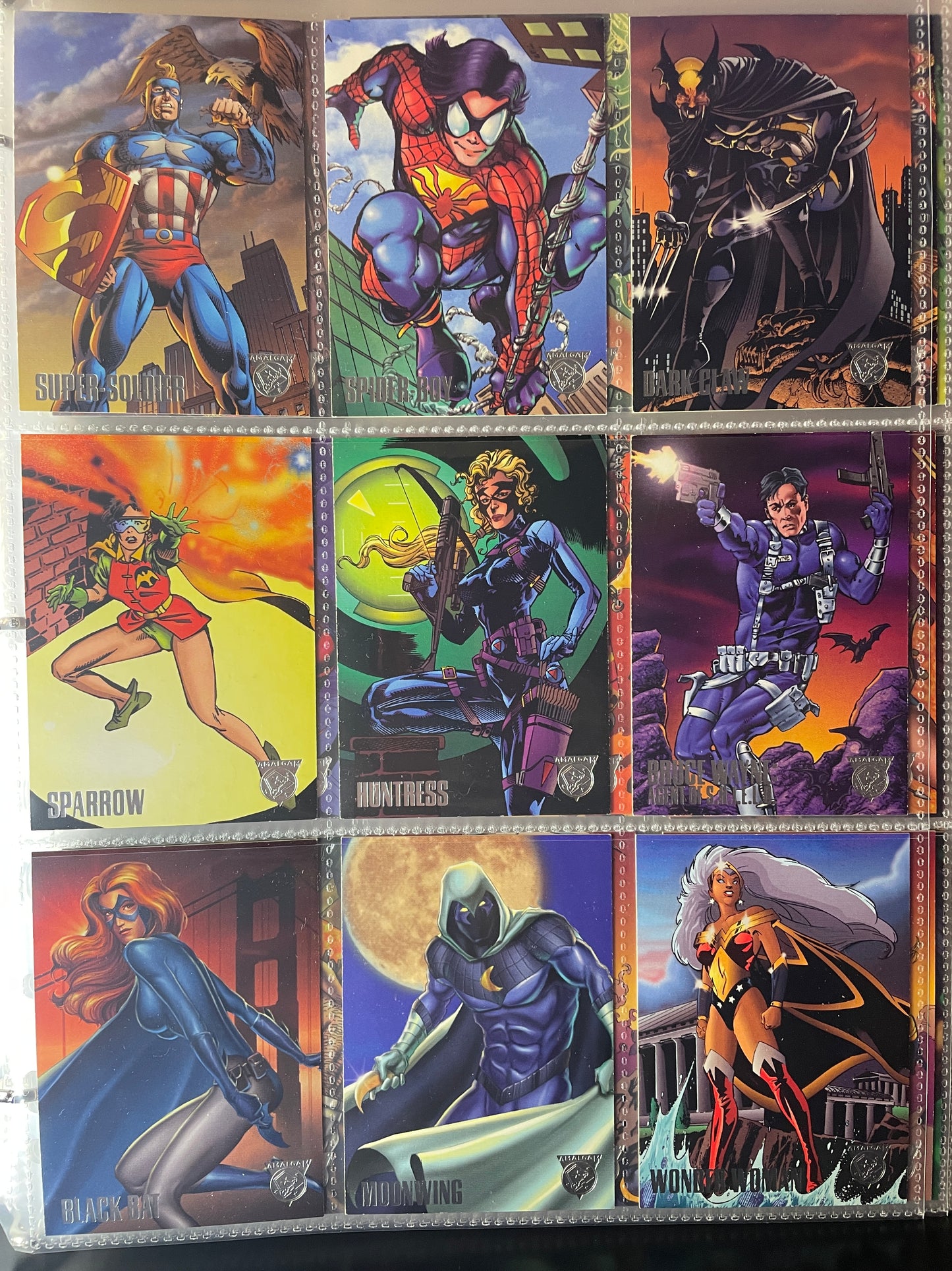 1996 Fleer\Skybox Marvel/DC Amalgam Trading card complete base set