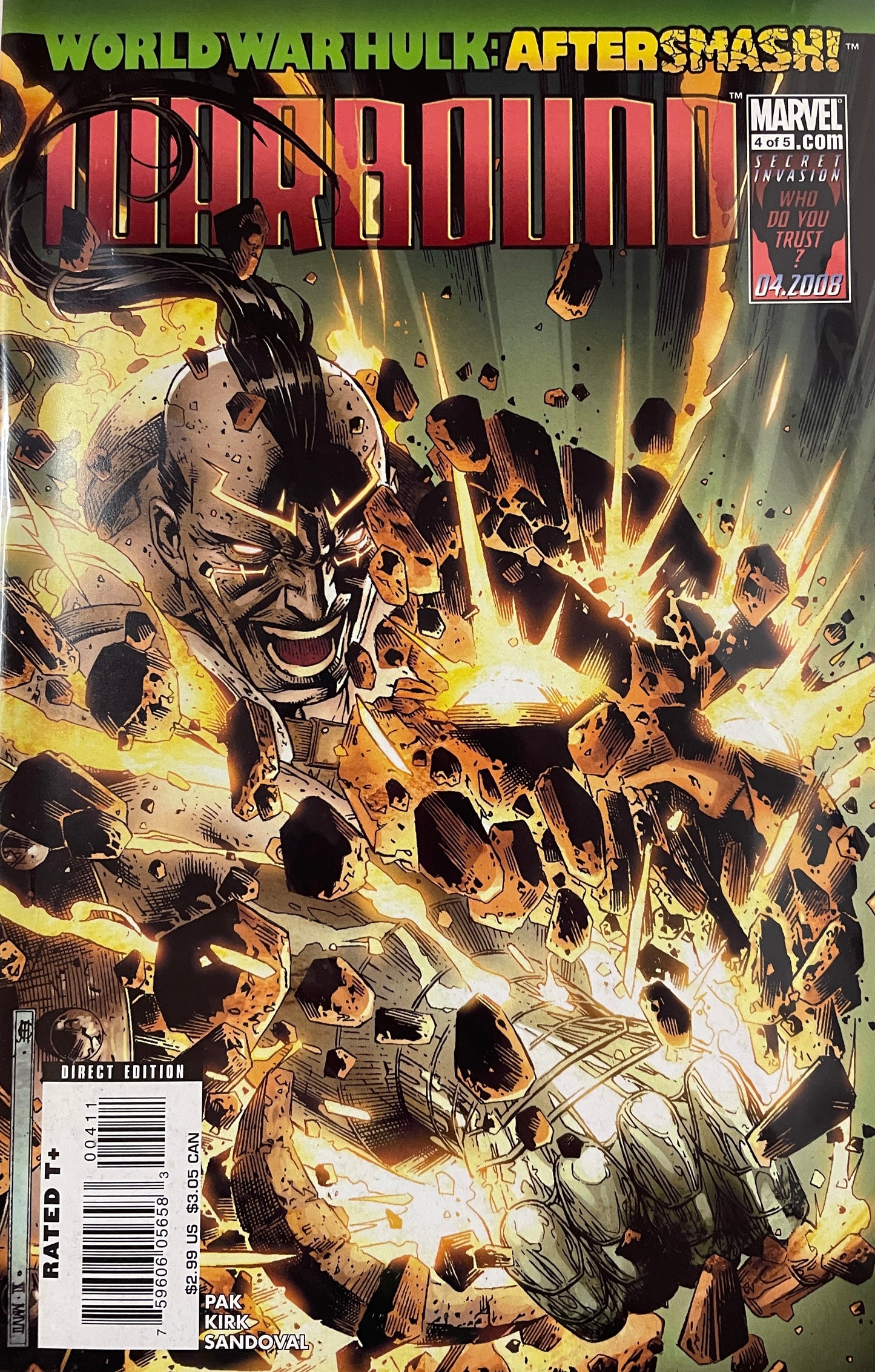 Warbound issues #1-5 complete mini series (World War Hulk: Aftersmash) (Direct Edition)