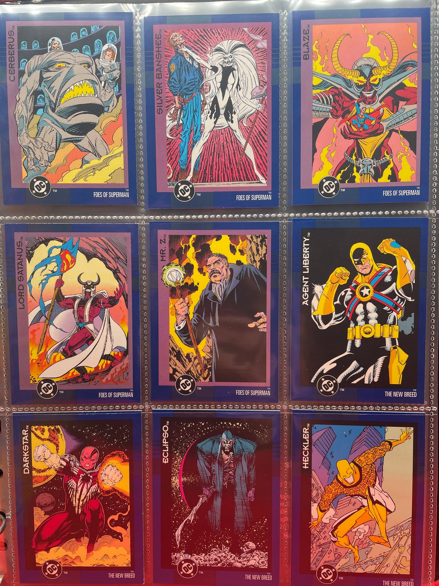 1993 Skybox D.C. “Cosmic Teams” trading cards. Complete Base Set.