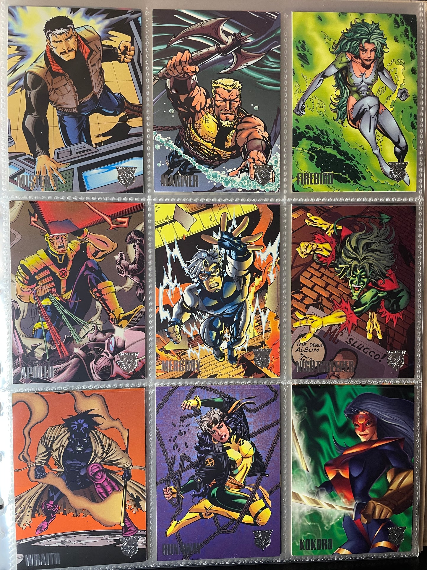 1996 Fleer\Skybox Marvel/DC Amalgam Trading card complete base set