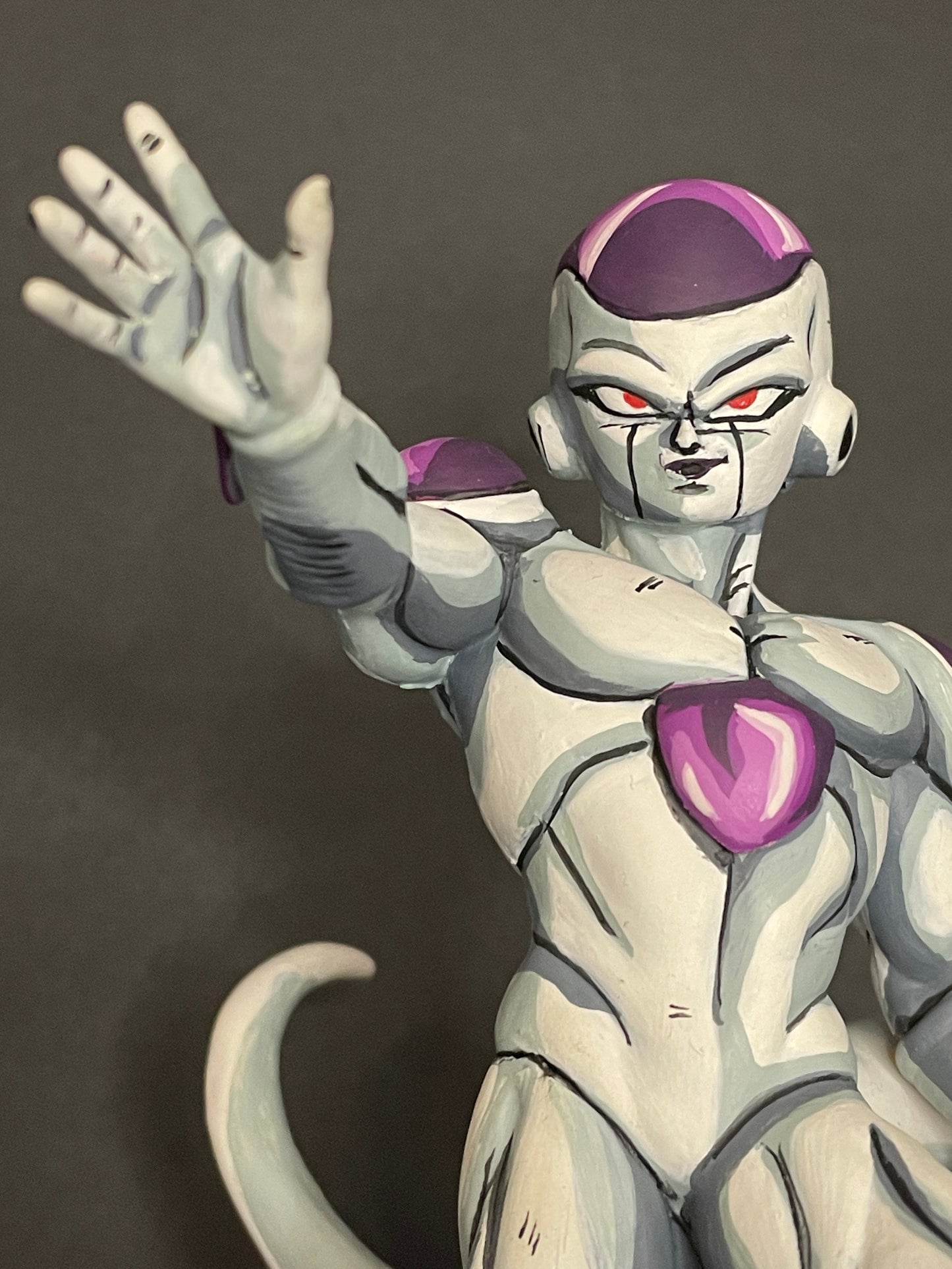 DragonBallZ Frieza PVC Figure. Hand painted by MrAnimeWorks1. Cel Shaded style. Signed by Frieza Voice actress Linda Young