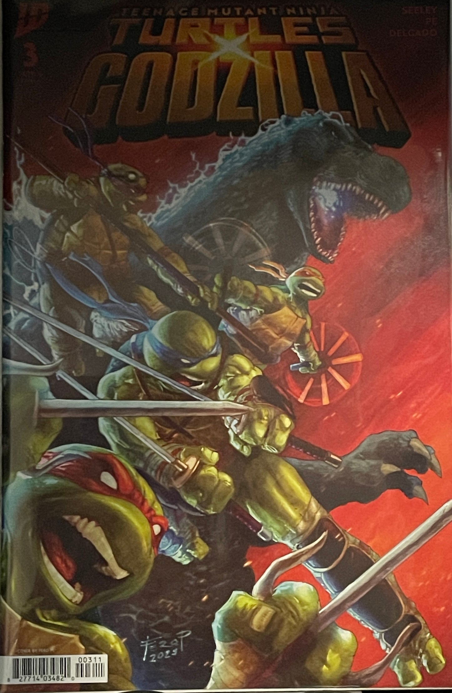 Teenage Mutant Ninja Turtles x Godzilla complete set issues #1-5
