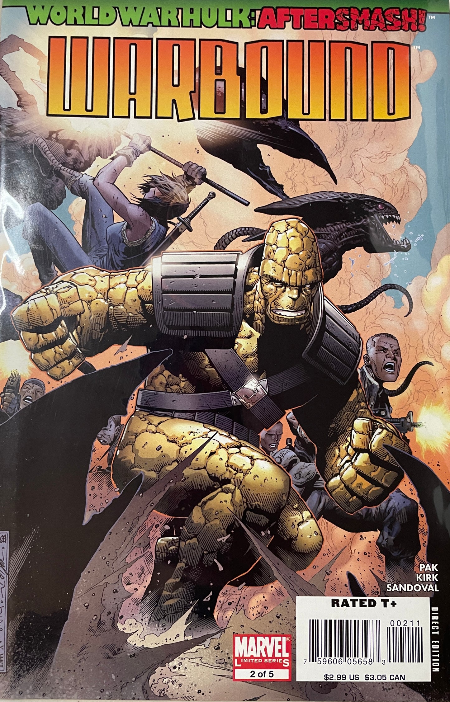 Warbound issues #1-5 complete mini series (World War Hulk: Aftersmash) (Direct Edition)