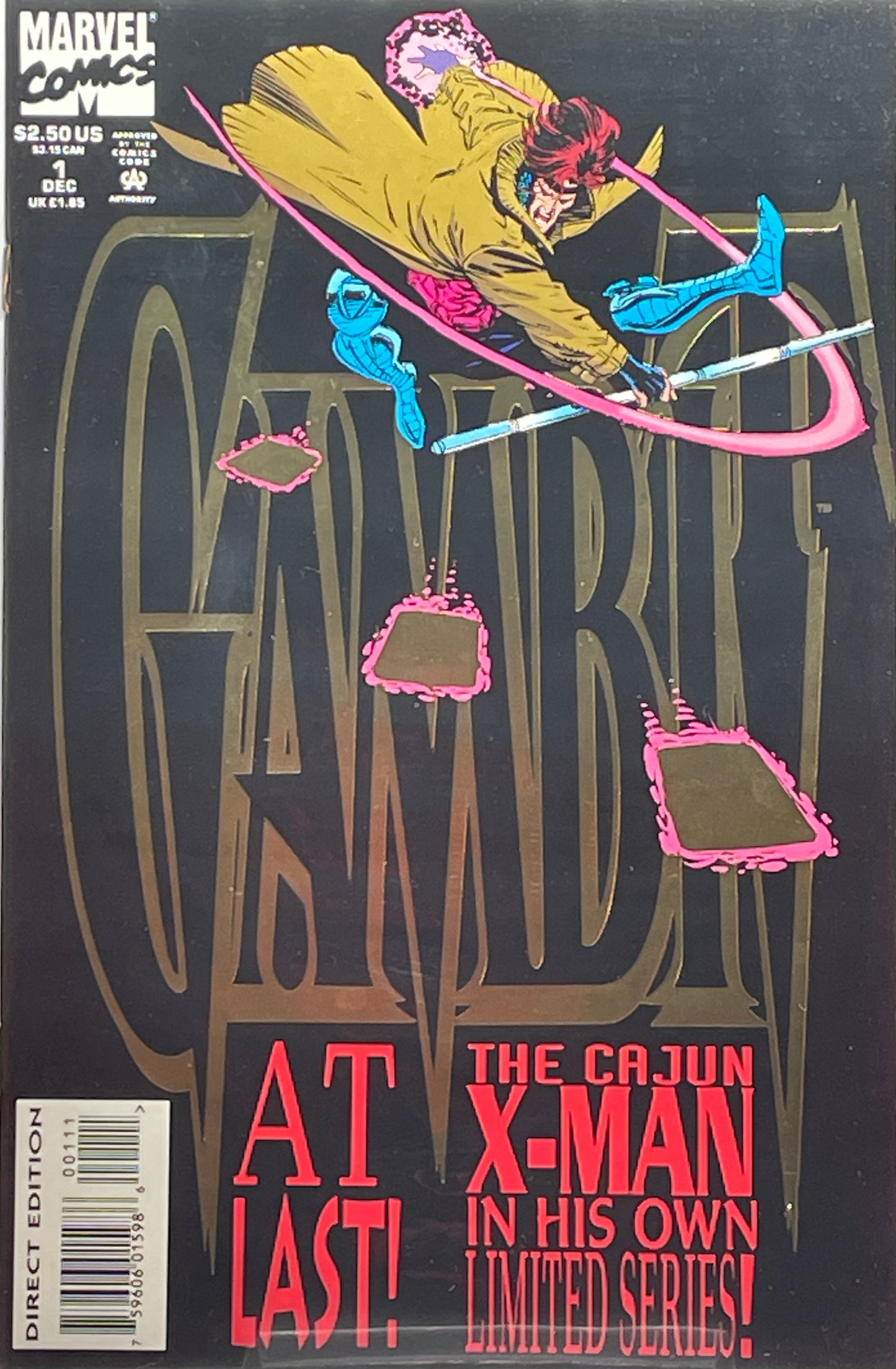 Gambit mini series 1993-1994 issues #1-4 (Direct Editions)