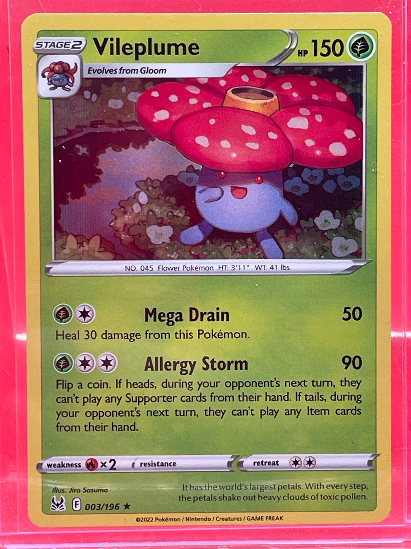 Pokemon Card: Lost Origin #3 Vileplum (ungraded)