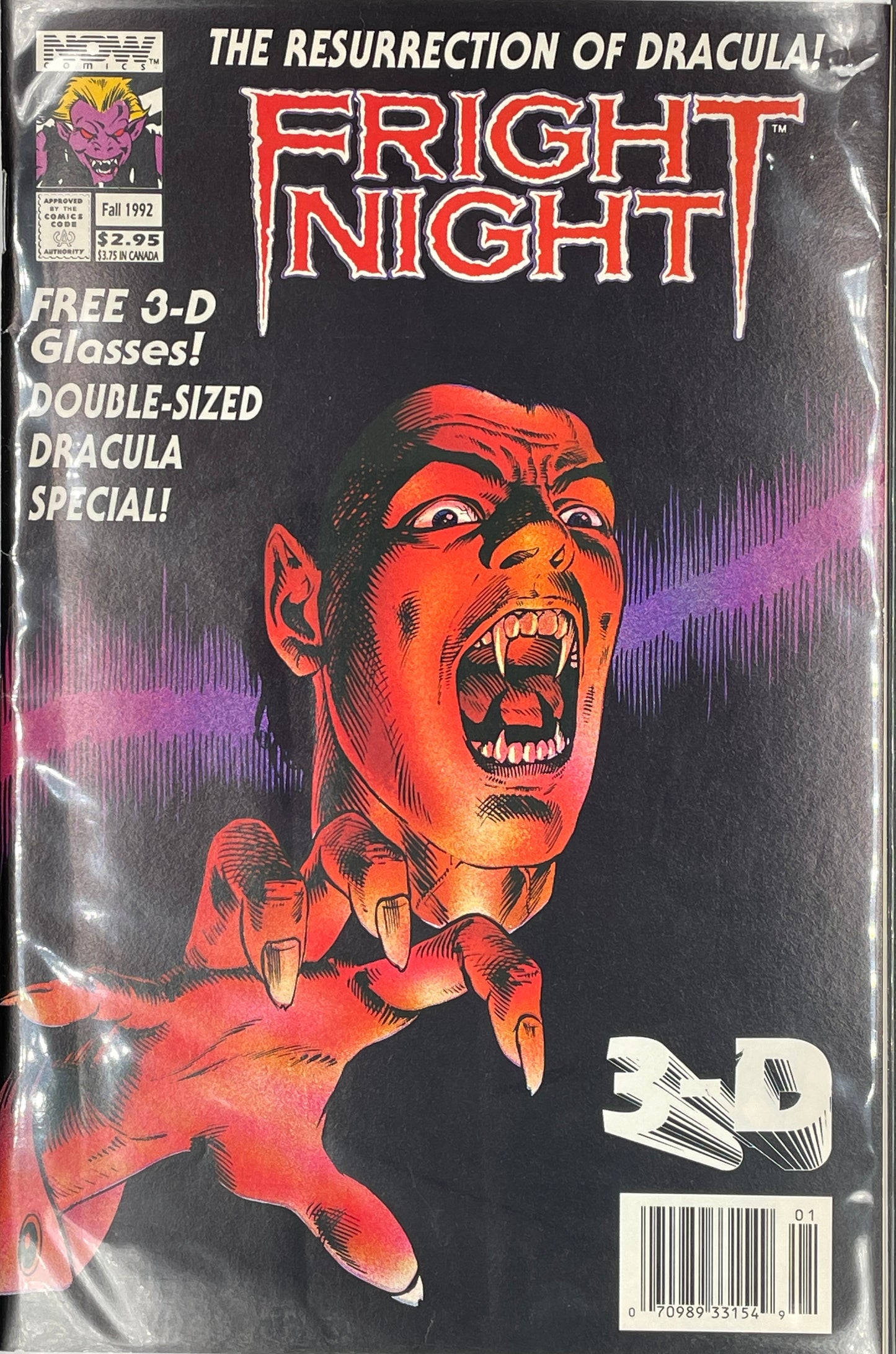 Fright Night "The Resurrection of Dracula" 3-D comic (original 3-D Glasses included)