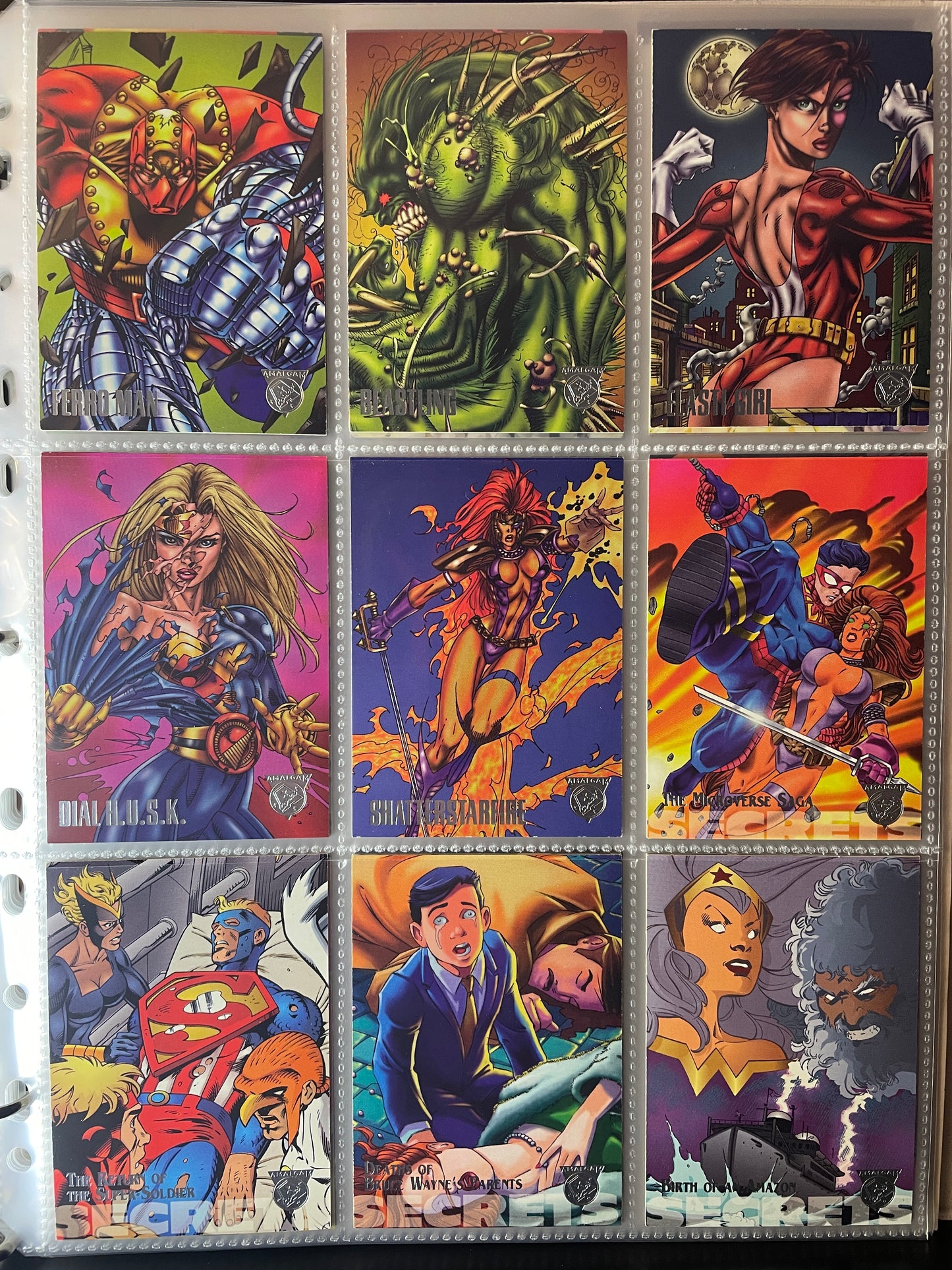 1996 Fleer\Skybox Marvel/DC Amalgam Trading card complete base set