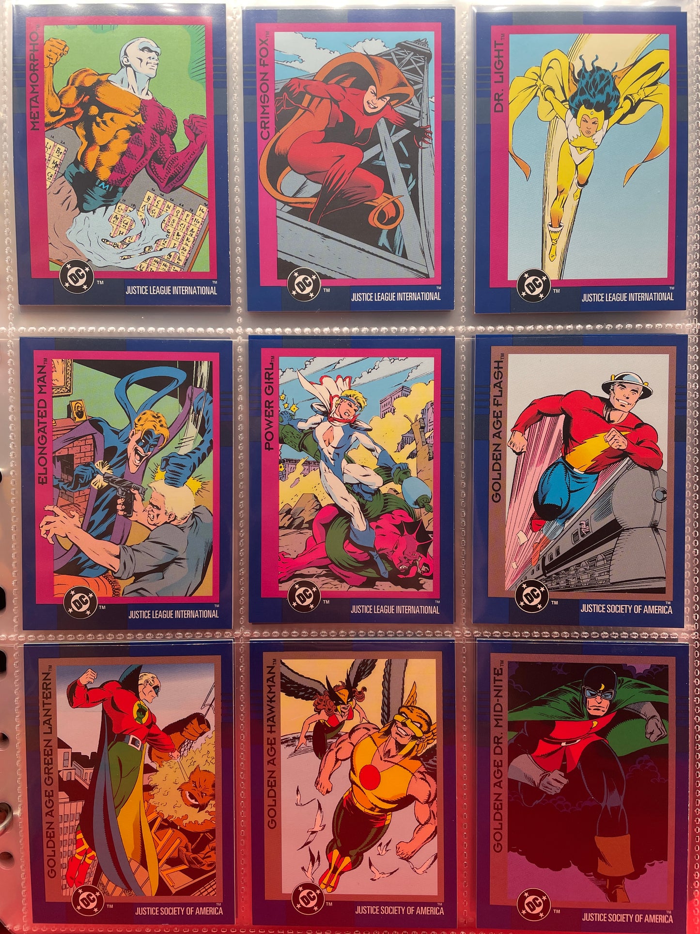 1993 Skybox D.C. “Cosmic Teams” trading cards. Complete Base Set.