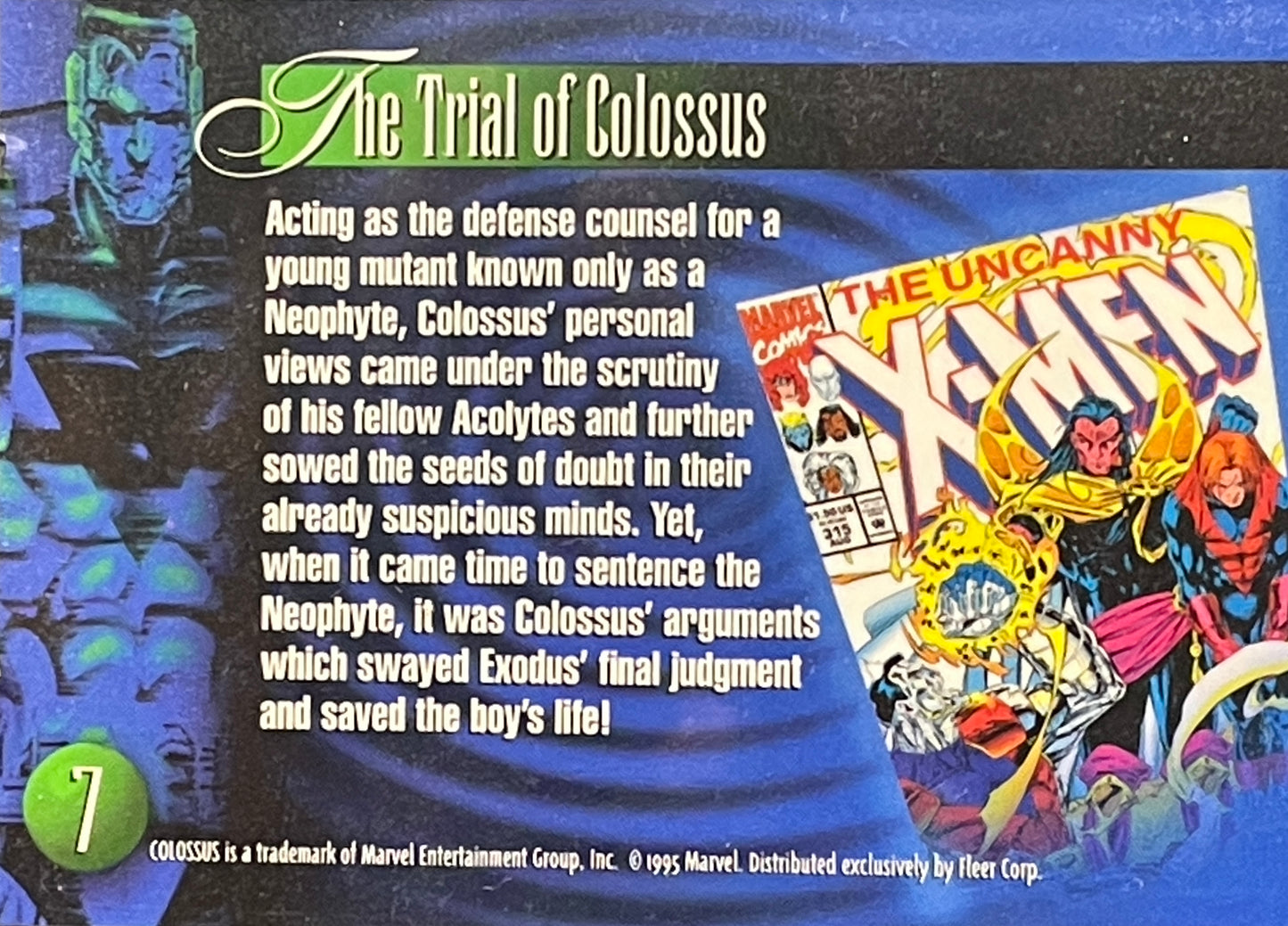 1995 Flair Marvel Annual Trading Card: #7 Colossus