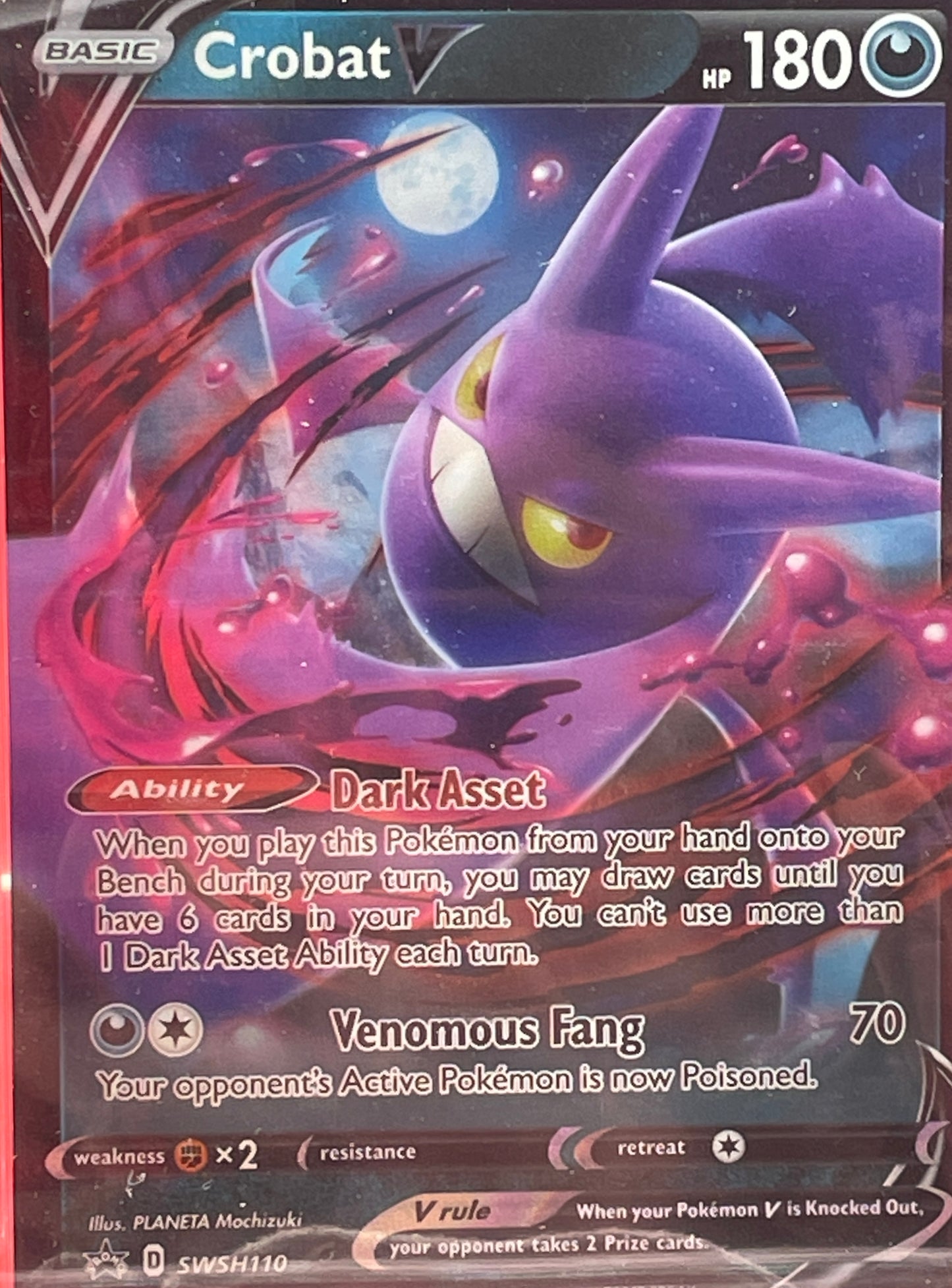 Pokemon Sword & Shield Black Star Promos Crobat V (BCCG Graded 10 MINT)