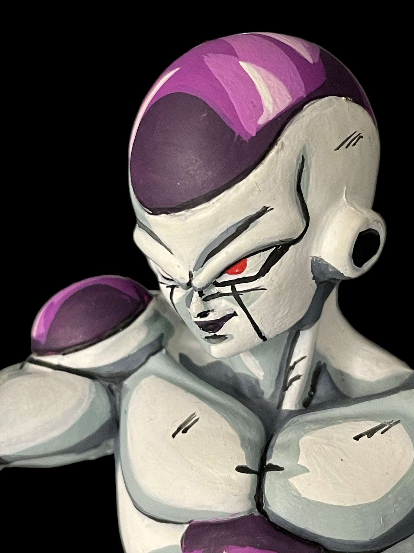DragonBallZ Frieza PVC Figure. Hand painted by MrAnimeWorks1. Cel Shaded style. Signed by Frieza Voice actress Linda Young