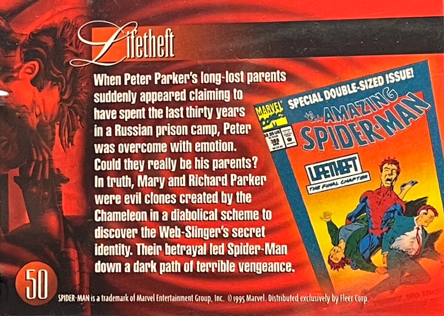 1995 Flair Marvel Annual Trading Card: #50 Lifetheft