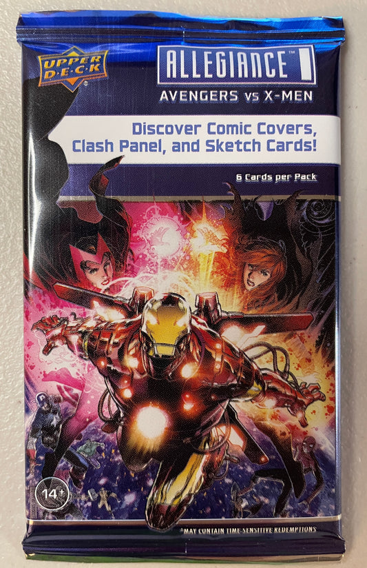 Allegiance: X-Men vs Avengers trading cards by Upper Deck (6 card pack)