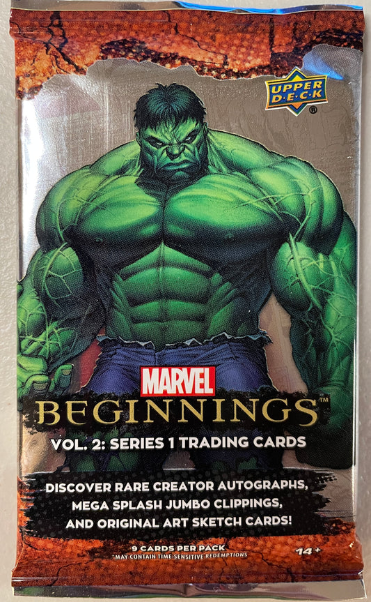Marvel Beginnings Vol. 2 series 1 trading cards by Upper Deck (9 card pack)