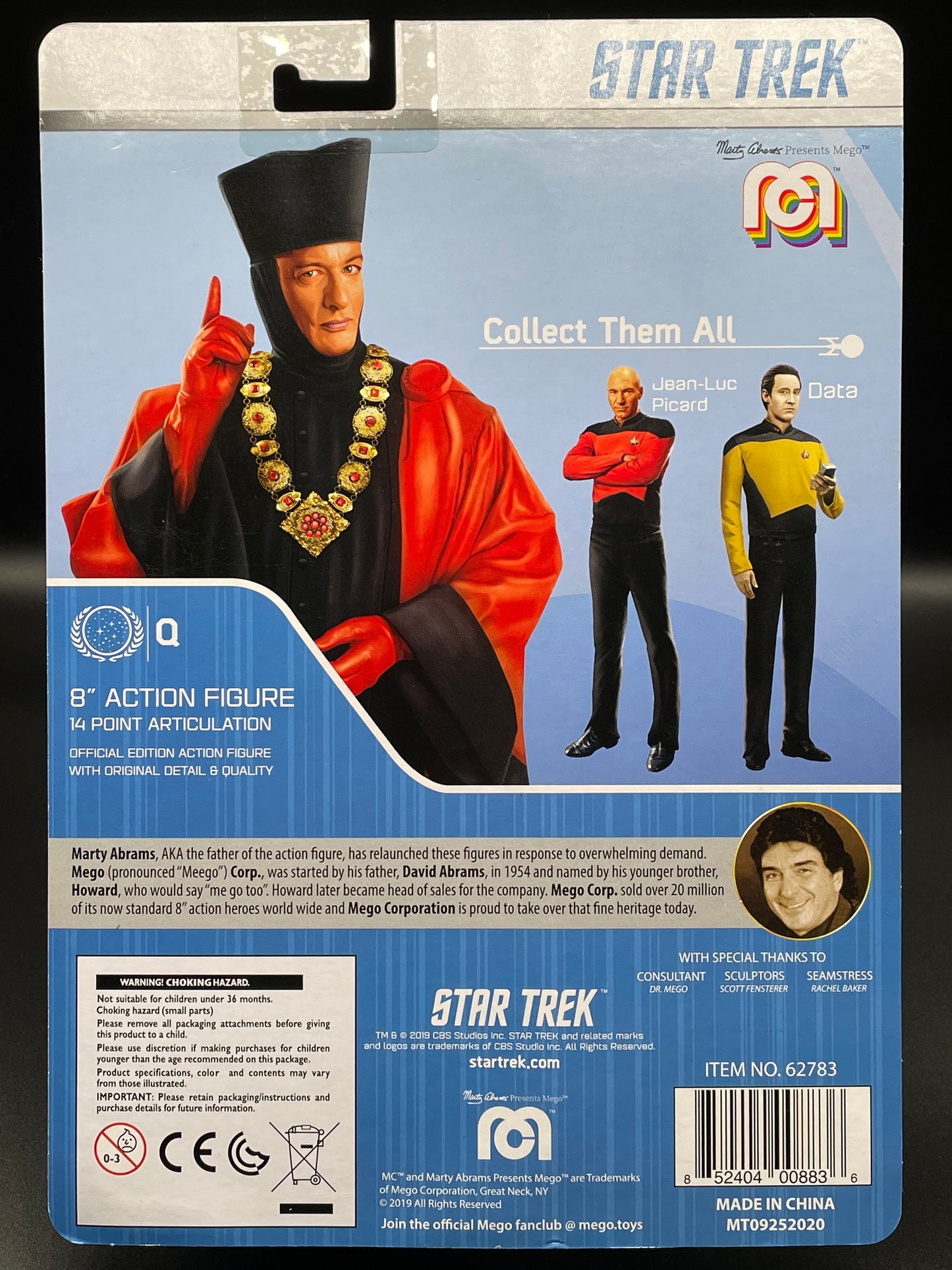 Star Trek Mego Action Figure Q (Unopened)