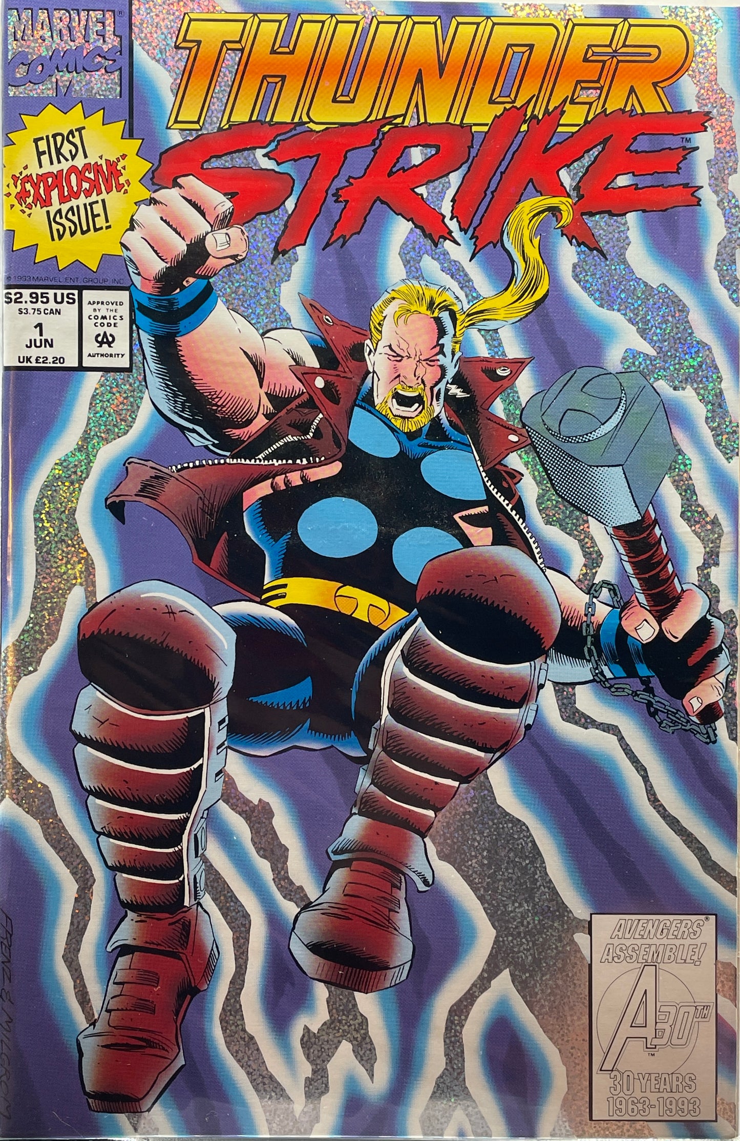 Thunderstrike #1 foil cover (Direct Edition)