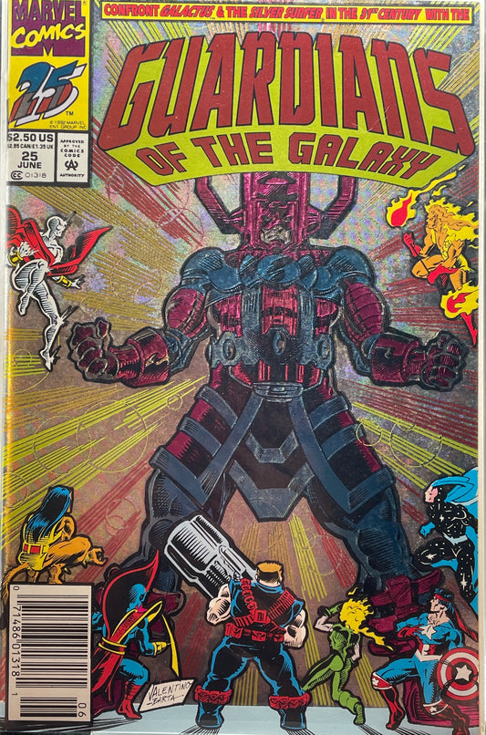 Guardians of the Galaxy #25 foil cover (Newsstand Edition)