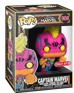 Funko Pop! #908 Infinity Saga Captain Marvel Blacklight (Target Exclusive)