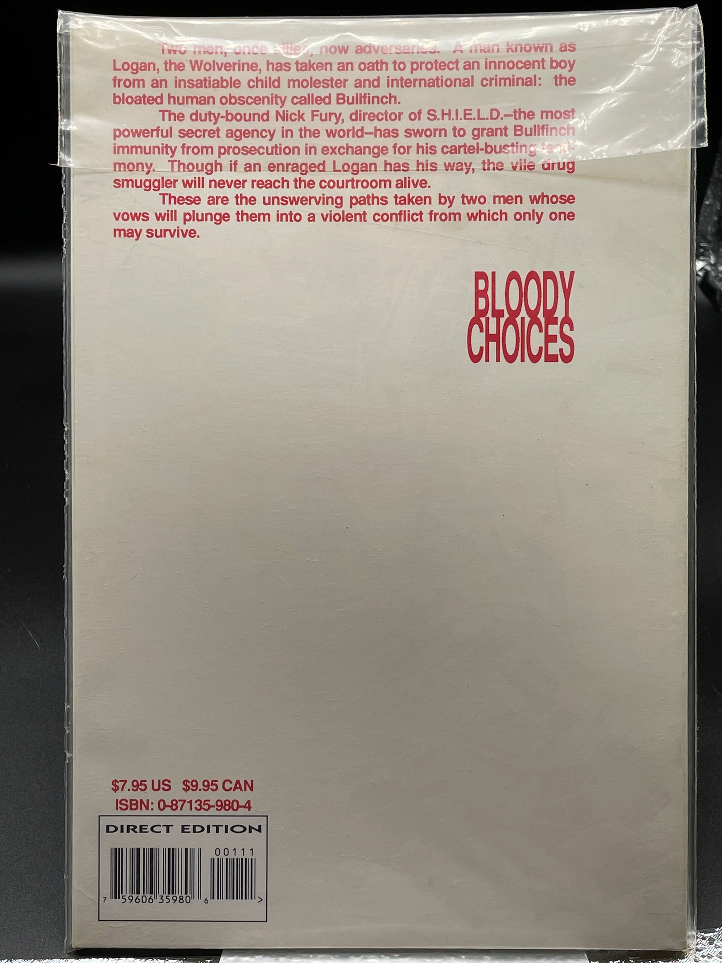 Wolverine: “Bloody Choices” Graphic novel