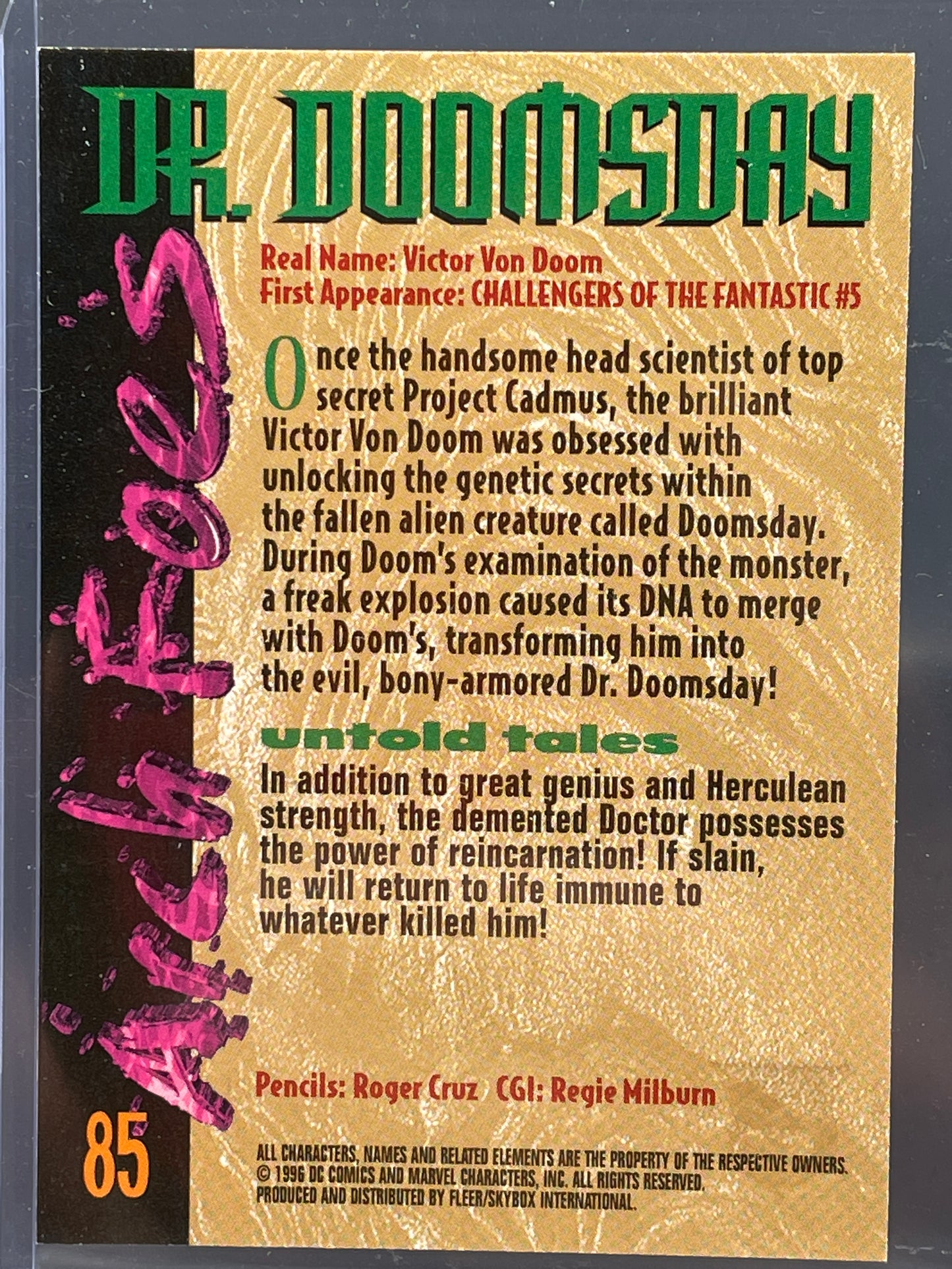 DC/Marvel Amalgam #85: Dr. Doomsday trading card