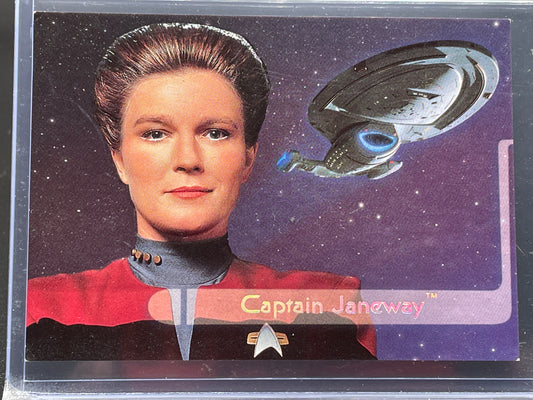 Star Trek Voyager Captain Kathryn Janeway trading card