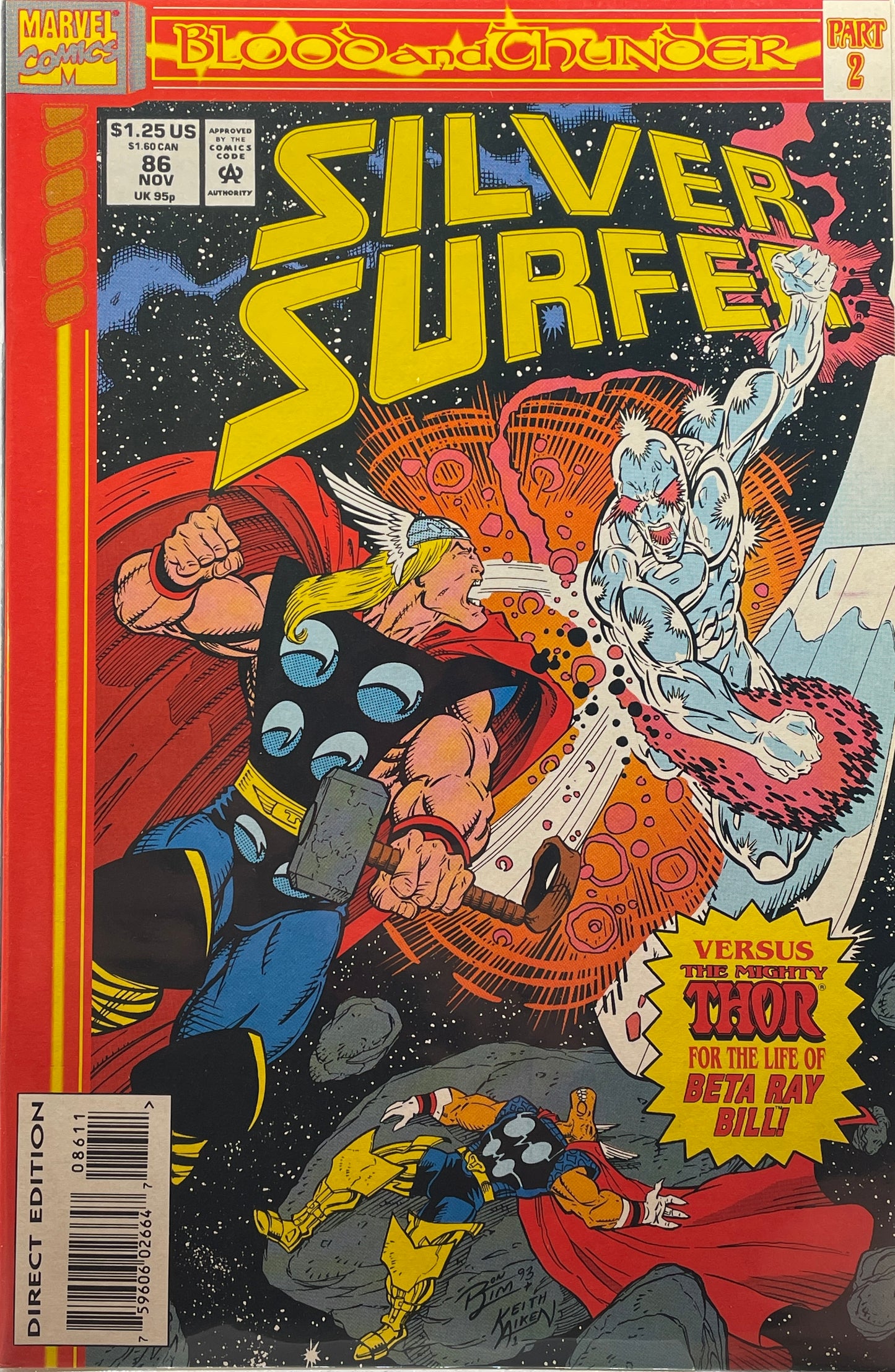 Silver Surfer #86 "Blood and Thunder" part 2 (Direct Edition)