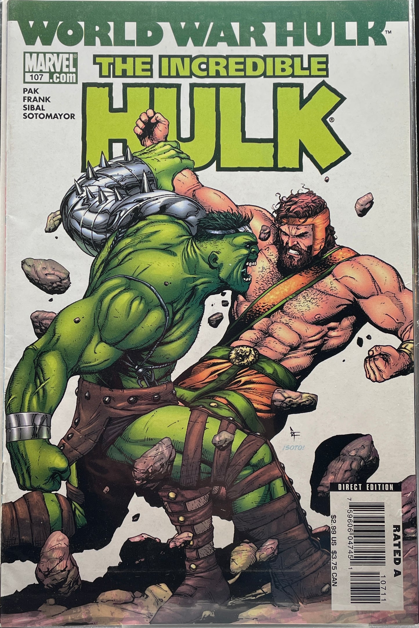 Incredible Hulk #107 (World War Hulk) (Direct Edition) Clearance