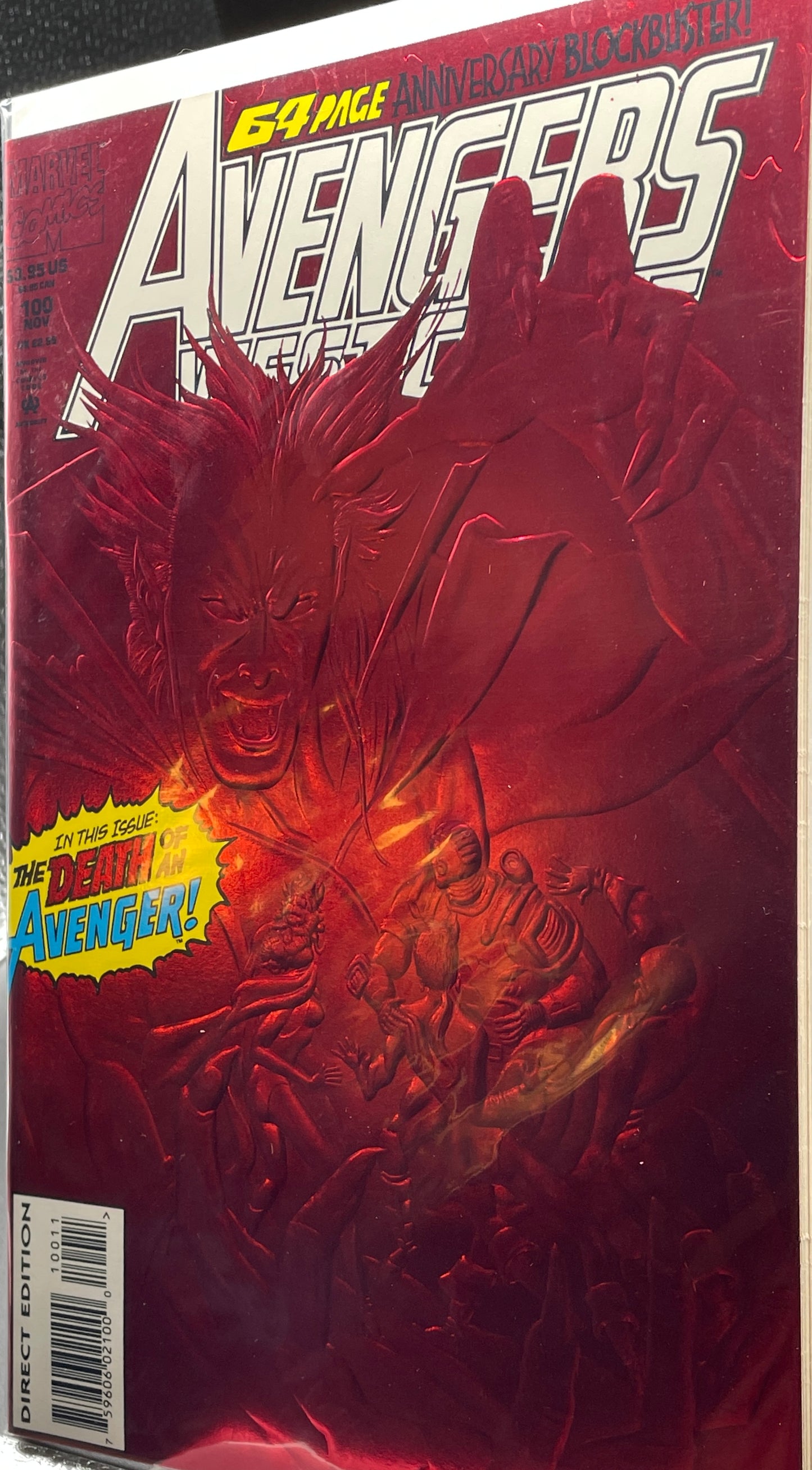 Avengers West Coast #100 (Direct Edition) Red Foil Cover