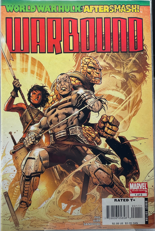 Warbound issues #1-5 complete mini series (World War Hulk: Aftersmash) (Direct Edition)