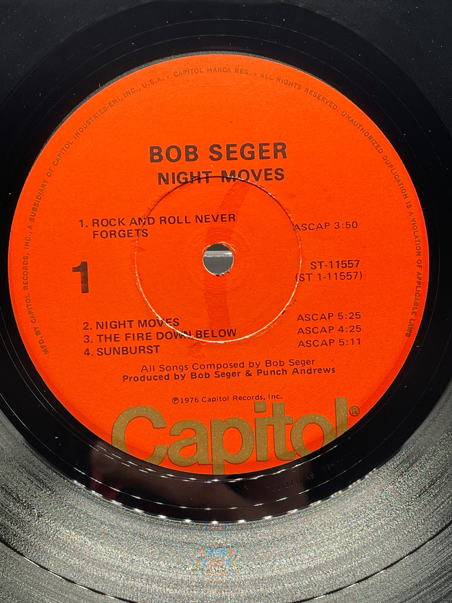 Bob Seger and The Silver Bullet Band: Night Moves Vinyl LP