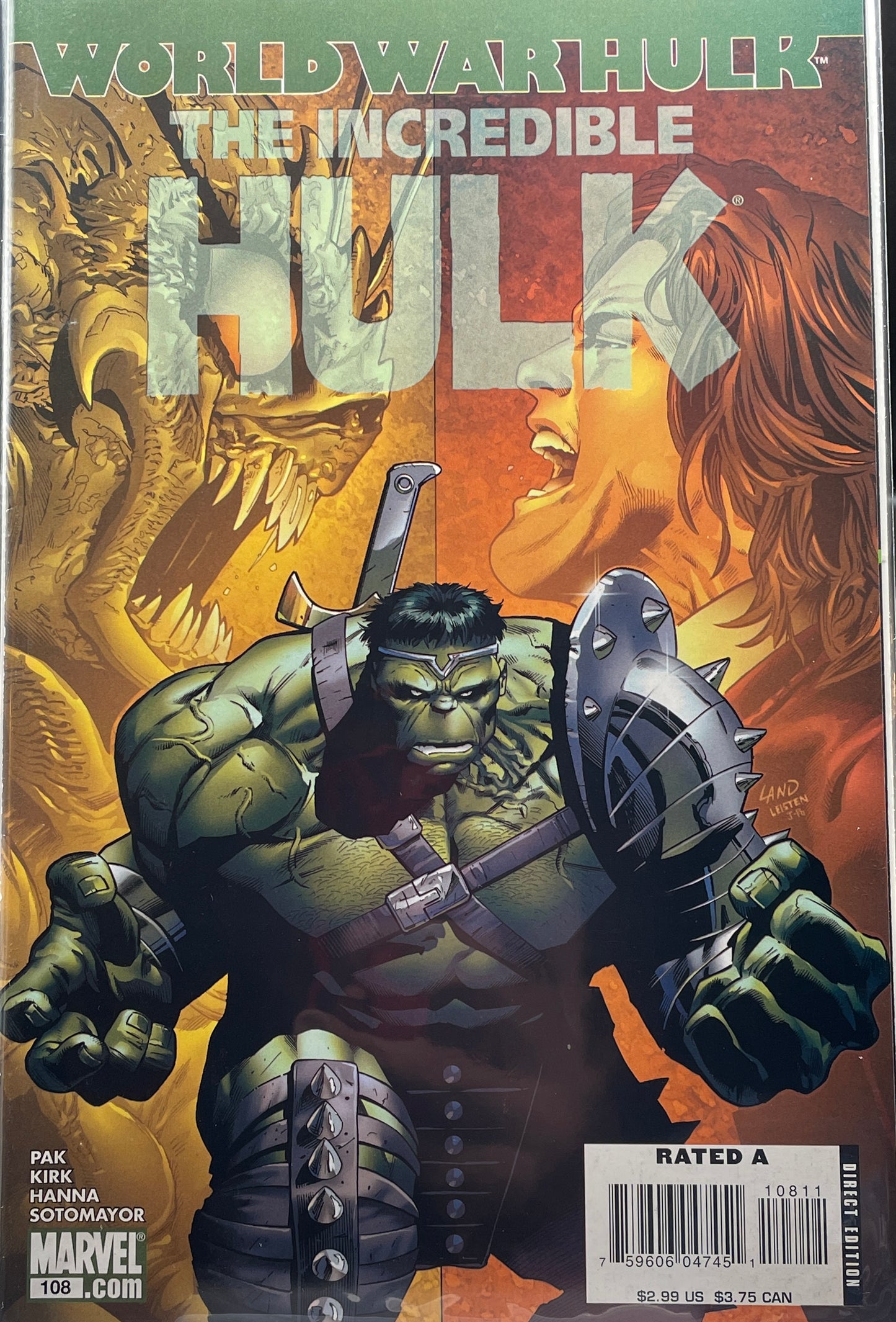 Incredible Hulk #108 (World War Hulk) Clearance (Direct Edition)