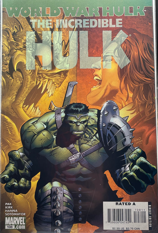 Incredible Hulk #108 (World War Hulk) Clearance (Direct Edition)